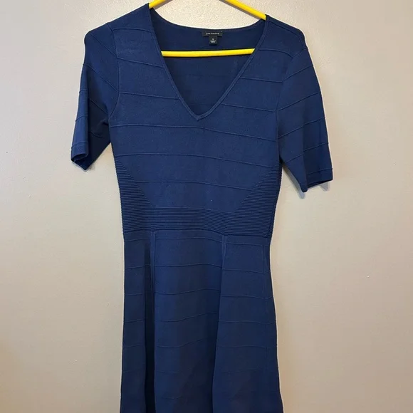 ann taylor navy blue dress Blue Sheath Dresses